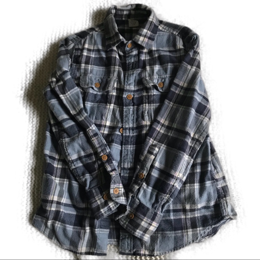 J Crew Crewcuts flannel plaid boys button down